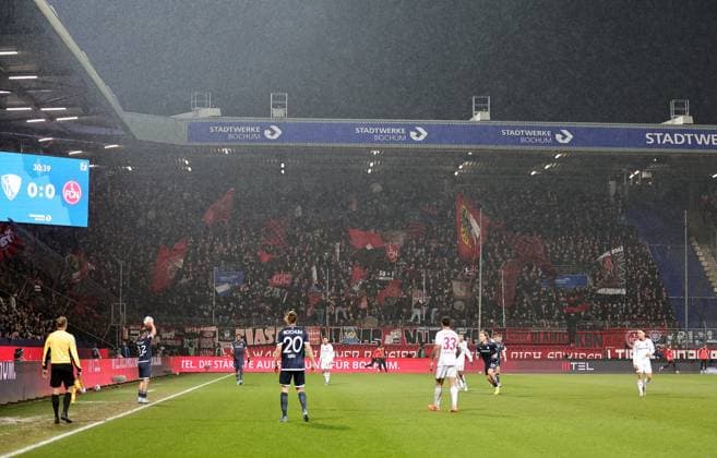 20 02 2026 Soccer Season 2025 2026 2 Soccer Bundesliga 23 Matchday VfL Bochum 1 FC Nürnberg FCN Club Sportfoto Zink DaMa xdaxmax DFL regulations prohibit any use of photographs as image sequences and or quasi video only for editorial use Clubfan Clubfans FCN Fans Fans Fans in the guest block