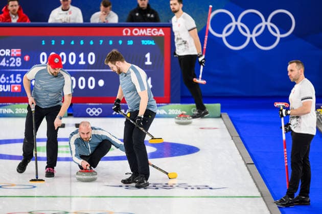 260220 Magnus Ramsfjell of Norway competes in a men s curling bronze medal match between Norway and Switzerland during day 14 of the 2026 Winter Olympics on February 20, 2026 in Cortina. Photo: Jon Olav Nesvold BILDBYRAN COP 217 JE0128 curling Olympic Games, Olympische Spiele, Olympia, OS olympics winter olympics os ol olympiska spel vinter-os olympiske leker milano cortina 2026 milan cortina 2026 milano cortina 2026 olympic games milano cortina 2026 winter olympic games milano cortina-os milano cortina-ol vinter-ol 14 bbeng schweiz sveits norge norway *** 260220 Magnus Ramsfjell of Norway competes in a men s curling bronze medal match between Norway and Switzerland during day 14 of the 2026 Winter Olympics on February 20, 2026 in Cortina Photo Jon Olav Nesvold BILDBYRAN COP 217 JE0128 curling olympic games olympics winter olympics os ol olympiska spel vinter os olympiske leker milano cortina 2026 milan cortina 2026 milano cortina 2026 olympic games milano cortina 2026 winter olympic games milano cortina os milano cortina ol vinter ol 14 bbeng schweiz sveits norge norway  Copyright: JONxOLAVxNESVOLD BB260220JE114