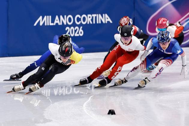 MILAN , 20-02-2026 , Milano Ice Skating Arena , Olympic Winter games, Winterspiele,Spiele, Summer games 2026 - Short Track 20-02 Women 1500m Quarterfinals , Picture shows Hanne Desmet Olympic Winter Games 2026 - Short Track 20-02  x201765140x Copyright: