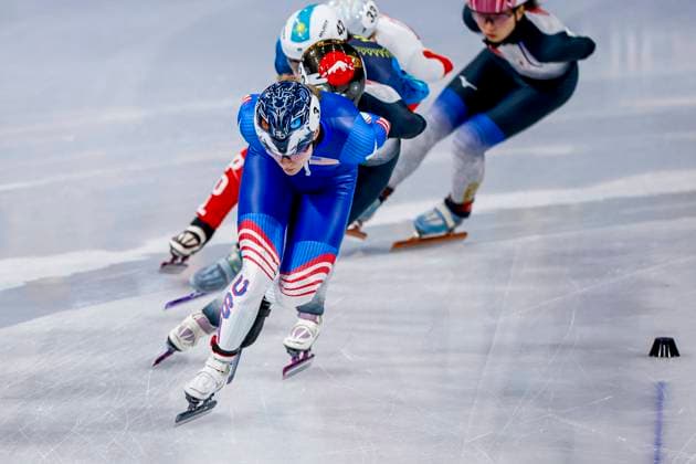 Corinne Stoddard of United States of America Women s 1500m Quarterfinals, Milano Cortina 2026 Winter Olympics: Day 14, Short Track Speed skating, Eisschnelllauf - Milano Cortina 2026 Winter Olympics: Day 14, Milano Speed Skating Stadium, February 20, 2026, Milan, Italy.