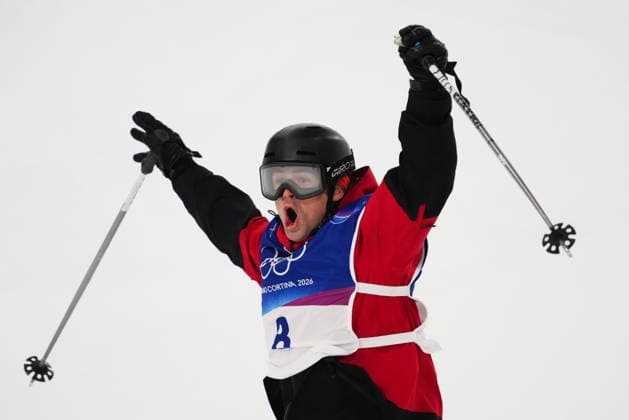 February 20, 2026, Livigno, Italy: Canada s Andrew Longino (8) reacts after his first run during the men s freeski halfpipe final at the Milano Cortina 2026 Winter Olympic Games, Olympische Spiele, Olympia, OS in Livigno, Italy on Friday, Feb. 20, 2026. Canada News - February 20, 2026  - ZUMAc35_ 20260220_zaf_c35_104 Copyright: xSeanxKilpatrickx