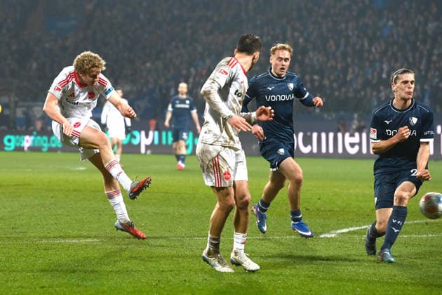 Piet SCOBEL N Torchance, Action, Soccer 2 Bundesliga, 23 Matchday 23, VfL Bochum BO 1 FC Nuernberg 1 am 20 02 2026, Vonovia Ruhrstadion Bochum Germany DFL regulations prohibit any use of photographs as image sequences and or quasi video ÃÂ