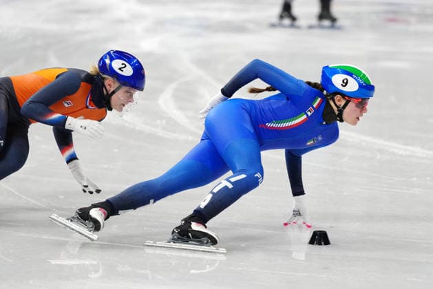 Italy s Elisa Confortola during the Short Track Speed skating, Eisschnelllauf Women s 1500m at the Milano Cortina 2026 Winter Olympics, in Milan (Italy) February 20, 2026 (Photo Claudio Furlan LaPresse)  Copyright: xClaudioxFurlan LaPressex