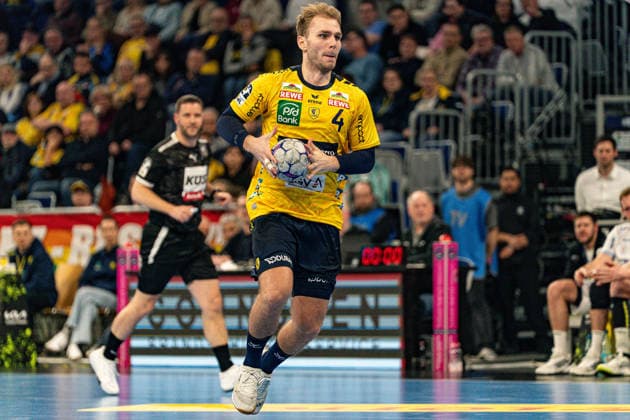 20 02 2026, xdaymx, Handball Daikin HBL, Rhein Neckar Loewen TBV Lemgo Mathias Rohde Larson RNL DFL DFB REGULATIONS PROHIBIT ANY USE OF PHOTOGRAPHS as IMAGE SEQUENCES and or QUASI VIDEO Mannheim