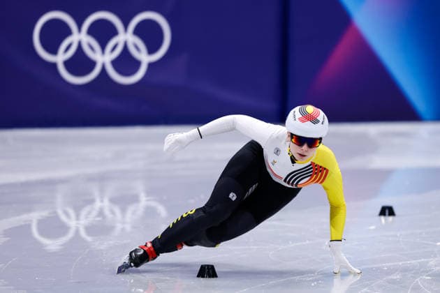 2026-02-20 Short Track Speed skating, Eisschnelllauf - Milano Cortina 2026 Winter Olympics - Day 14 MILAN, ITALY - FEBRUARY 20: Tineke den Dulk of Belgium competing in the Women s 1500m during Day 14 of Short Track Speed Skating - Milano Cortina 2026 Winter Olympics at Milano Ice Skating Arena on February 20, 2026 in Milan, Italy. (Photo by Joris Verwijst BSR Agency) Milan Italy Content not available for redistribution in The Netherlands directly or indirectly through any third parties. Copyright: xBSRxAgencyx