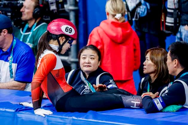 Ching Yan Lam of Hong Kong looks on while Women s 1500m Quarterfinals, Milano Cortina 2026 Winter Olympics: Day 14, Short Track Speed skating, Eisschnelllauf - Milano Cortina 2026 Winter Olympics: Day 14, Milano Speed Skating Stadium, February 20, 2026, Milan, Italy.