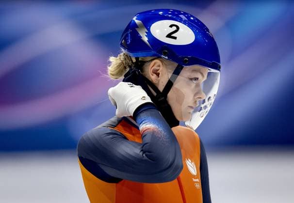 MILAN - Xandra Velzeboer during the 1500-meter short track Speed skating, Eisschnelllauf semifinals at the Milan Ice Skating Arena at the Milan Winter Olympics. ROBIN VAN LONKHUIJSEN ANP xVIxANPxSportx xxANPxIVx 551312128 originalFilename: 551312128.jpg