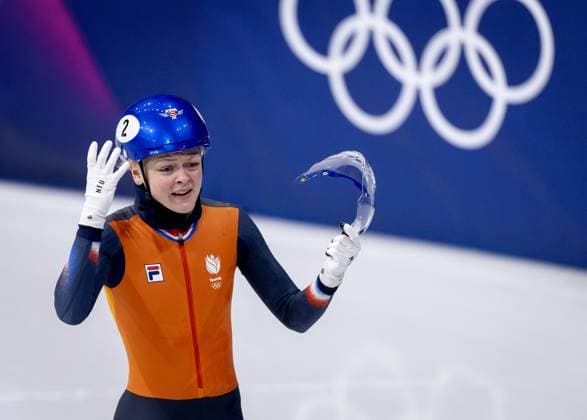 MILAN - Xandra Velzeboer during the 1500-meter short track Speed skating, Eisschnelllauf semifinals at the Milan Ice Skating Arena at the Milan Winter Olympics. SEM VAN DER WAL ANP xVIxANPxSportx xxANPxIVx 551312804 originalFilename: 551312804.jpg