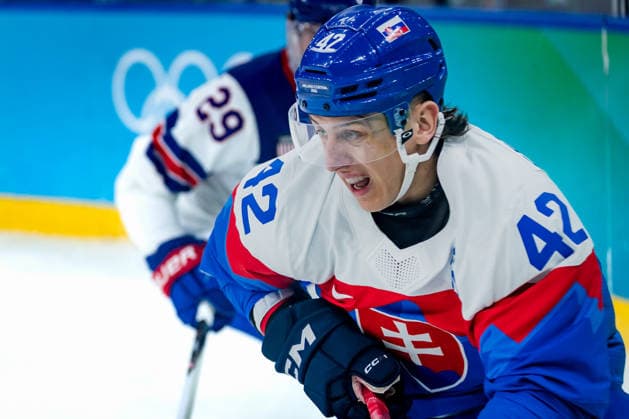 OLYMPICS - Winter Olympic Games, Olympische Spiele, Olympia, OS Milano Cortina 2026 MILAN,ITALY,20.FEB.26 - OLYMPICS, Ice hockey, Eishockey - Winter Olympic Games Milano Cortina 2026, semifinal, USA vs Slovakia, men. Image shows Martin Fehervary (SVK).  GEPAxpictures xMatthiasxTrinkl