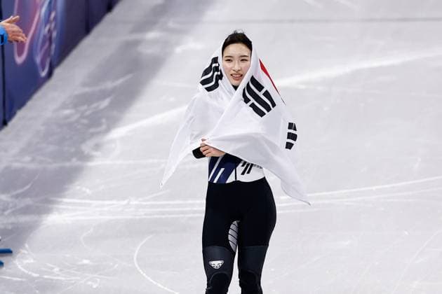 MILAN , 20-02-2026 , Milano Ice Skating Arena , Olympic Winter games, Winterspiele,Spiele, Summer games 2026 - Short Track 20-02 Women 1500m Final-a , Picture shows Gilli Kim (gold) Olympic Winter Games 2026 - Short Track 20-02  x201768010x Copyright: