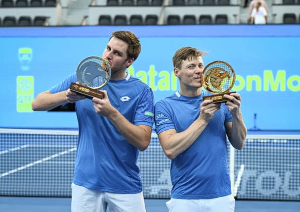 Qatar ExxonMobil Open 2026 Doubles Finals, winners Harri Heliovaara r, FIN with Henry Patten GBR Doubles Finals