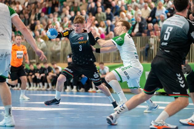 Handball I Men I Season 2025 2026 I 2 Bundesliga I 20 Matchday I HC Oppenweiler Backnang TUSEM Essen I 20 02 2026 Felix Mart 3, TUSEM Essen Backnang Murrtal Arena Baden Württemberg Germany Copyright: xLobeca MaxxPetershansx