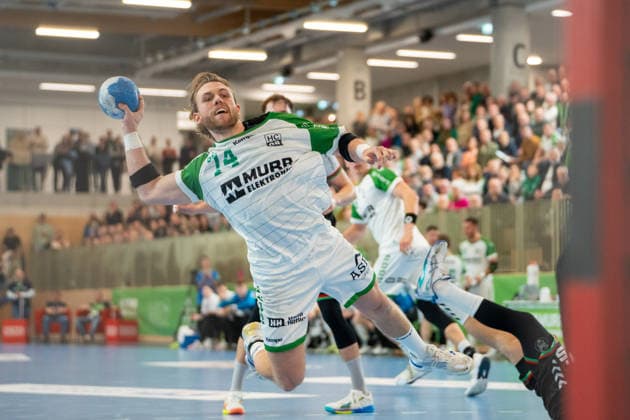 Handball I Men I Season 2025 2026 I 2 Bundesliga I 20 Matchday I HC Oppenweiler Backnang TUSEM Essen I 20 02 2026 Lukas Süsser 74, HC Oppenweiler Backnang im Wurf Backnang Murrtal Arena Baden Württemberg Germany Copyright: xLobeca MaxxPetershansx