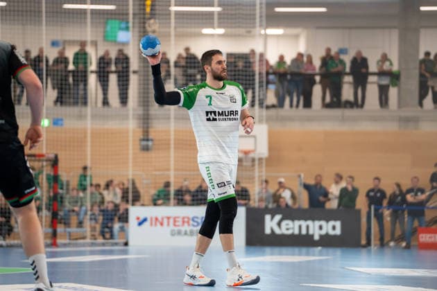 Handball I Men I Season 2025 2026 I 2 Bundesliga I 20 Matchday I HC Oppenweiler Backnang TUSEM Essen I 20 02 2026 Dominik Weiß 7, HC Oppenweiler Backnang with ball Backnang Murrtal Arena Baden Württemberg Germany Copyright: xLobeca MaxxPetershansx