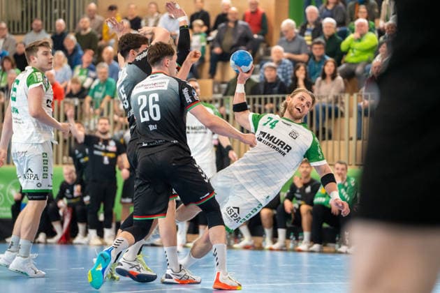 Handball I Men I Season 2025 2026 I 2 Bundesliga I 20 Matchday I HC Oppenweiler Backnang TUSEM Essen I 20 02 2026 Lukas Süsser 74, HC Oppenweiler Backnang im Wurf Backnang Murrtal Arena Baden Württemberg Germany Copyright: xLobeca MaxxPetershansx
