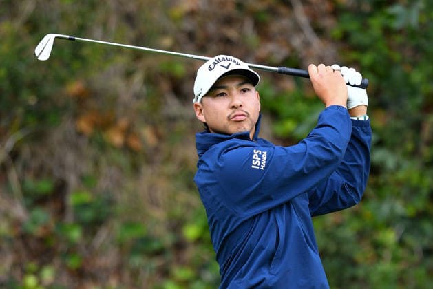 PACIFIC PALISADES, CA - FEBRUARY 20: Min Woo Lee hits a tee shot on the 6th hole during the second round of the Genesis Invitational on February 20, 2026, at Riviera Country Club in Pacific Palisades, CA. (Photo by Brian Rothmuller Icon Sportswire) GOLF: FEB 20 PGA, Golf Herren The Genesis Invitational EDITORIAL USE ONLY Icon260220010