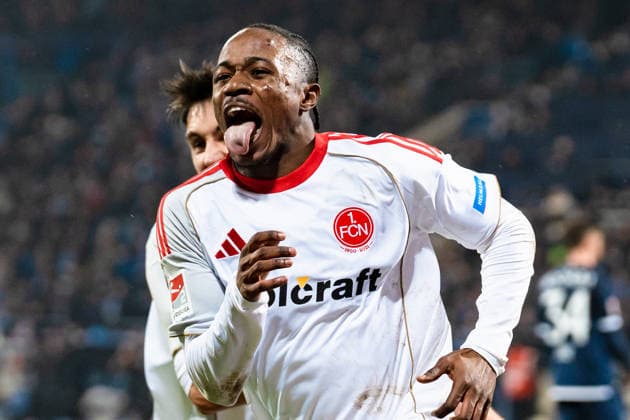 Germany 2 Bundesliga 2025 2026 Matchday 23, VfL Bochum vs 1 FC Nuremberg Friday, 20 02 2026 Vonovia Ruhr Stadion, North Rhine-Westphalia Goal for 0 1 by Mohamed Ali Zoma 1 FC Nuremberg, 23 Cheers Joy Emotions Goal jubilation Copyright: xCelinaxLeiersx