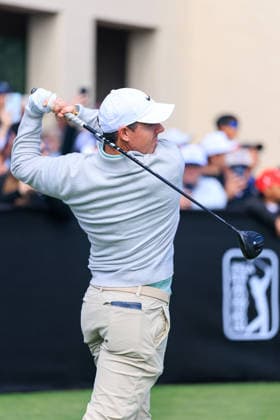 February 20, 2026, Pacific Palisades, California, USA: Rory McIlroy tees during Round 2 of the 2026 Genesis Invitational Golf Tournament on Friday February 20, 2026 at the Riviera Country Club in Pacific Palisades, California. JAVIER ROJAS PI The 2026 Genesis Invitational - Round 2  - ZUMAp124 20260220_zaa_p124_013 Copyright: xJavierxRojasx