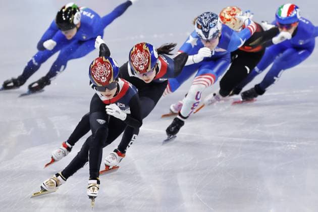 Milan Cortina Olympics: Short track Speed skating, Eisschnelllauf South Korea s Kim Gil Li (front) competes en route to winning the women s short track speed skating 1,500 meters at the Milan Cortina Olympics on Feb. 20, 2026, at Milano Ice Skating Arena in Milan.  A14AA0005310075P