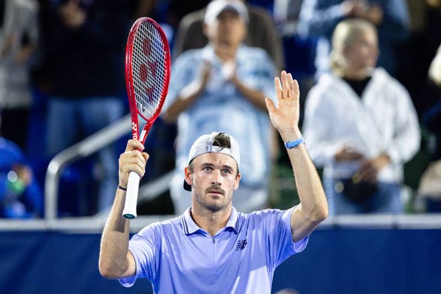 2026 Delray Beach Open - Day 5 - Tommy Paul Of USA Defeated Taylor Fritz Of USA In Delray Beach, Florida, on February 20, 2026, Tommy Paul of the USA celebrates after defeating Taylor Fritz of the USA during their match on Day 5 of the Delray Beach Open at the Delray Tennis Center. Delray Beach FL United States  Copyright: xMauricioxPaizx originalFilename:paiz-2026delr260220_npdK3.jpg