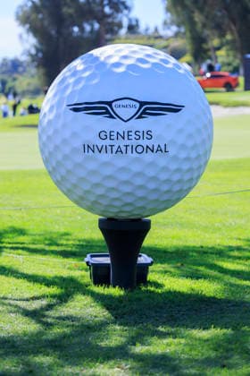 February 20, 2026, Pacific Palisades, California, USA: Display of a gold ball for photos during Round 2 of the 2026 Genesis Invitational Golf Tournament on Friday February 20, 2026 at the Riviera Country Club in Pacific Palisades, California. ARIANA RUIZ PI Pacific Palisades USA - ZUMAp124 20260220_zaa_p124_089 Copyright: xArianaxRuizx