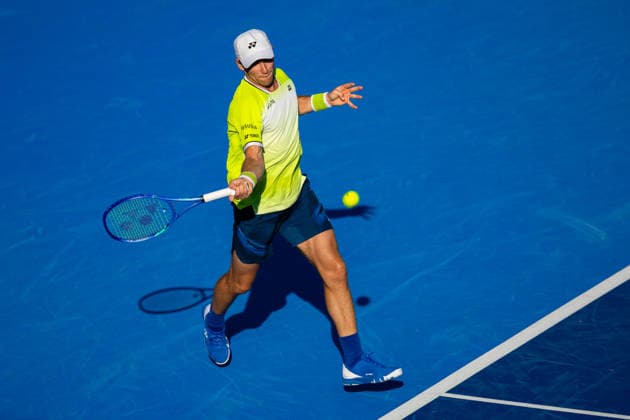 2026 Delray Beach Open - Day 5 - Sebastian Korda Of USA Defeats Casper Ruud Of Norway Casper Ruud of Norway plays against Sebastian Korda of the USA during their match on Day 5 of the Delray Beach Open at the Delray Tennis Center in Delray Beach, Florida, on February 20, 2026. Delray Beach FL United States  Copyright: xMauricioxPaizx originalFilename:paiz-2026delr260220_npcEa.jpg