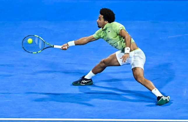 ATP, Tennis Herren Qatar Exxonmobil Open-semi-final Arthur Fils of France competes against Jakub Mensik of Czech Republic in the semi-final at the ATP men s Qatar ExxonMobil Open 2026 tennis tournament at the Khalifa International Tennis Complex in Doha, Qatar, on February 20, 2026. DOHA Qatar Copyright: xNOUSHADx