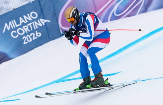 OLYMPICS - Winter Olympic Games, Olympische Spiele, Olympia, OS Milano Cortina 2026 LIVIGNO,ITALY,21.FEB.26 - OLYMPICS, FREE SKI, FREESTYLE SKIING - Winter Olympic Games Milano Cortina 2026, Skicross, men, qualification. Image shows Melvin Tchiknavorian (FRA).  GEPAxpictures xWolfgangxGrebien