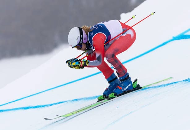 OLYMPICS - Winter Olympic Games, Olympische Spiele, Olympia, OS Milano Cortina 2026 LIVIGNO,ITALY,21.FEB.26 - OLYMPICS, FREE SKI, FREESTYLE SKIING - Winter Olympic Games Milano Cortina 2026, Skicross, men, qualification. Image shows Jared Schmidt (CAN).  GEPAxpictures xWolfgangxGrebien