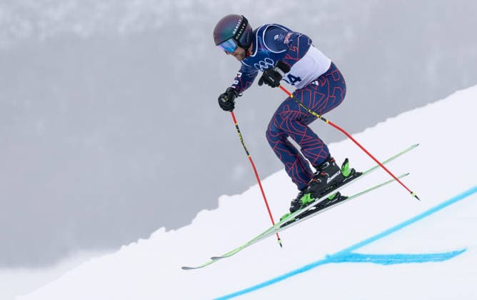 OLYMPICS - Winter Olympic Games, Olympische Spiele, Olympia, OS Milano Cortina 2026 LIVIGNO,ITALY,21.FEB.26 - OLYMPICS, FREE SKI, FREESTYLE SKIING - Winter Olympic Games Milano Cortina 2026, Skicross, men, qualification. Image shows Oliver Davies (GBR).  GEPAxpictures xWolfgangxGrebien