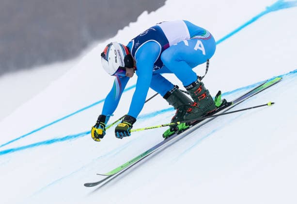 OLYMPICS - Winter Olympic Games, Olympische Spiele, Olympia, OS Milano Cortina 2026 LIVIGNO,ITALY,21.FEB.26 - OLYMPICS, FREE SKI, FREESTYLE SKIING - Winter Olympic Games Milano Cortina 2026, Skicross, men, qualification. Image shows Simone Deromedis (ITA).  GEPAxpictures xWolfgangxGrebien