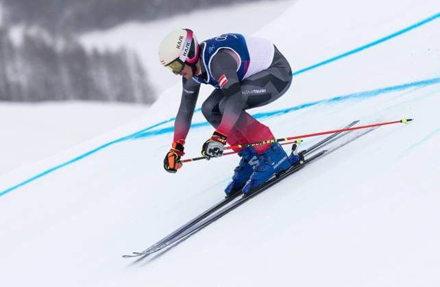 OLYMPICS - Winter Olympic Games, Olympische Spiele, Olympia, OS Milano Cortina 2026 LIVIGNO,ITALY,21.FEB.26 - OLYMPICS, FREE SKI, FREESTYLE SKIING - Winter Olympic Games Milano Cortina 2026, Skicross, men, qualification. Image shows Adam Kappacher (AUT).  GEPAxpictures xWolfgangxGrebien
