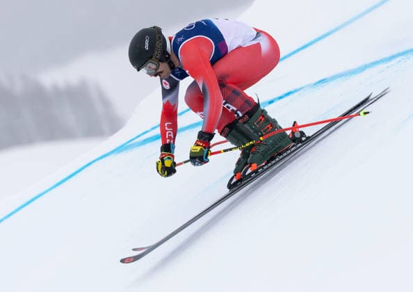 OLYMPICS - Winter Olympic Games, Olympische Spiele, Olympia, OS Milano Cortina 2026 LIVIGNO,ITALY,21.FEB.26 - OLYMPICS, FREE SKI, FREESTYLE SKIING - Winter Olympic Games Milano Cortina 2026, Skicross, men, qualification. Image shows Gavin Rowell (CAN).  GEPAxpictures xWolfgangxGrebien