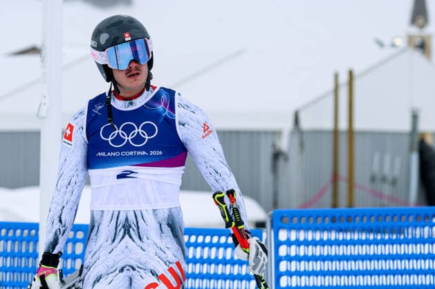 Livigno, Italien 21. Februar 2026: Ski Freestyle Ski Cross Männer - Olympia 2026 Im Bild: Tobias Baur (SUI) Snow Park *** Livigno, Italy February 21, 2026 Ski Freestyle Ski Cross Men Olympia 2026 In the picture Tobias Baur SUI Snow Park Copyright: xFotostandx xHettichx