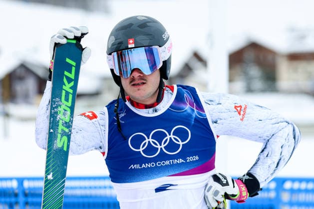 Livigno, Italien 21. Februar 2026: Ski Freestyle Ski Cross Männer - Olympia 2026 Im Bild: Tobias Baur (SUI) Snow Park *** Livigno, Italy February 21, 2026 Ski Freestyle Ski Cross Men Olympia 2026 In the picture Tobias Baur SUI Snow Park Copyright: xFotostandx xHettichx