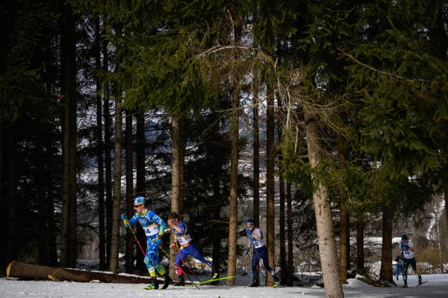 260221 Dmytro Drahun of Ukraine, Gabriel Cojocaru of Romania, Daniel Peshkov of Bulgaria and Seve De Campo of Australia competes in the men s 50km classic technique cross-country skiing race during day 15 of the 2026 Winter Olympics on February 21, 2026 in Val di Fiemme. Photo: Maxim Thore BILDBYRAN kod MT MT1001 skidor cross-country skiing langrenn Olympic Games, Olympische Spiele, Olympia, OS olympics winter olympics os ol olympiska spel vinter-os olympiske leker milano cortina 2026 milan cortina 2026 milano cortina 2026 olympic games milano cortina 2026 winter olympic games milano cortina-os milano cortina-ol vinter-ol 15 bbeng Ukraina rumänien Bulgarian australien *** 260221 Dmytro Drahun of Ukraine, Gabriel Cojocaru of Romania, Daniel Peshkov of Bulgaria and Seve De Campo of Australia competes in the men s 50km classic technique cross country skiing race during day 15 of the 2026 Winter Olympics on February 21, 2026 in Val di Fiemme Photo Maxim Thore BILDBYRAN kod MT MT1001 skidor cross country skiing langrenn olympic games olympics winter olympics os ol olympiska spel vinter os olympiske leker milano cortina 2026 milan cortina 2026 milano cortina 2026 olympic games milano cortina 2026 winter olympic games milano cortina os milano cortina ol vinter ol 15 bbeng Ukraina rumänien Bulgarian australien  Copyright: MAXIMxTHORE BB260221MT023