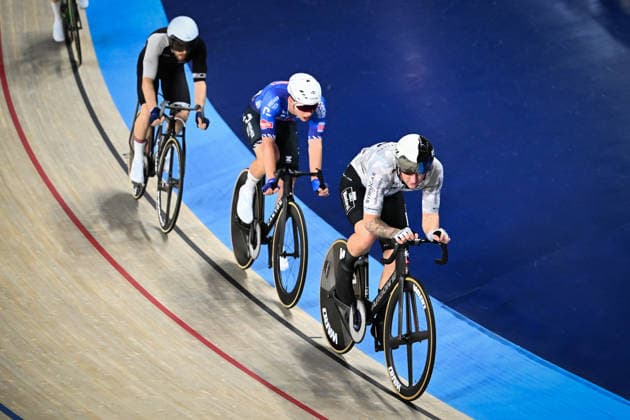 2026 British Cycling Lloyds National Track Championships Picture by Olly Hassell SWpix.com - 21 02 2026 - 2026 British Cycling Lloyds National Track Championships - National Cycling Centre, Manchester, England - Men™s Elimination Race Qualifying Heat 1 - William Tidball (Velo Club illefranche Beaujolais) Copyright: x xSWpix.comx(t axPhotographyxHubxLtd)xOllyxHassell SWpix.comx SWP-3203-0528