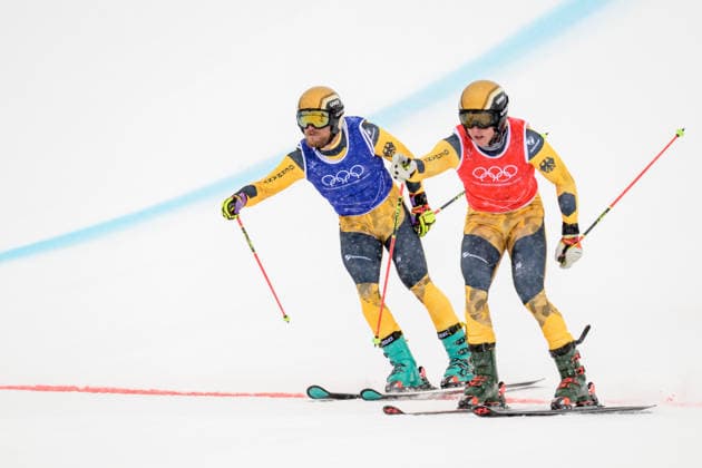 260221 Florian Wilmsmann of Germany and Cornel Renn of Germany compete in men s freestyle skiing ski cross round of sixteen during day 15 of the 2026 Winter Olympics on February 21, 2026 in Livigno. Photo: Vegard Grott BILDBYRAN kod VG VG0890 bbeng Olympic Games, Olympische Spiele, Olympia, OS olympics winter olympics os ol olympiska spel vinter-os olympiske leker milano cortina 2026 milan cortina 2026 milano cortina 2026 olympic games milano cortina 2026 winter olympic games milano cortina-os milano cortina-ol vinter-ol ski cross freestyle skiing skicross italien österrike tyskland *** 260221 Florian Wilmsmann of Germany and Cornel Renn of Germany compete in men s freestyle skiing ski cross round of sixteen during day 15 of the 2026 Winter Olympics on February 21, 2026 in Livigno Photo Vegard Grott BILDBYRAN kod VG VG0890 bbeng olympic games olympics winter olympics os ol olympiska spel vinter os olympiske leker milano cortina 2026 milan cortina 2026 milano cortina 2026 olympic games milano cortina 2026 winter olympic games milano cortina os milano cortina ol vinter ol ski cross freestyle skiing skicross italy austria germany  Copyright: VEGARDxGRoTT BB260221VG022