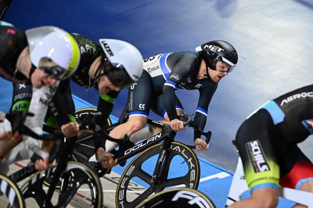 2026 British Cycling Lloyds National Track Championships Picture by Olly Hassell SWpix.com - 21 02 2026 - 2026 British Cycling Lloyds National Track Championships - National Cycling Centre, Manchester, England - Men™s Elimination Race Qualifying Heat 1 - Nathan Hardy (Team PB Performance) Copyright: x xSWpix.comx(t axPhotographyxHubxLtd)xOllyxHassell SWpix.comx SWP-3203-0530