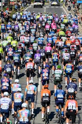 Volta Algarve 2026 Stage 4 LAGOS, PORTUGAL - FEBRUARY 21 : Illustration picture of the peloton during stage 4 of the 52th edition of Volta Algarve an UCI ProSeries 2.Pro cycling road race stage for Men Elite of 175.1 km with start in Albufeira and finish in Lagos on February 21, 2026 in Lagos, Portugal, 21 02 2026 ( Motordriver Guy De Vuyst - Lagos Portugal  Copyright: xNicoxVereeckenx