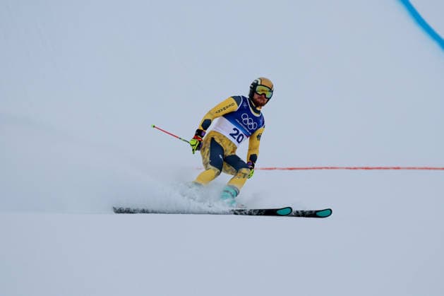 Livigno, Italien 21. Februar 2026: Ski Freestyle Ski Cross Männer - Olympia 2026 Im Bild: Cornel Renn (GER) Snow Park *** Livigno, Italy February 21, 2026 Ski Freestyle Ski Cross Men Olympia 2026 In the picture Cornel Renn GER Snow Park Copyright: xFotostandx xHettichx
