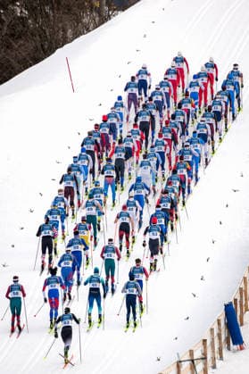 OLYMPICS - Winter Olympic Games, Olympische Spiele, Olympia, OS Milano Cortina 2026 TESERO,ITALY,21.FEB.26 - OLYMPICS, NORDIC SKIING, NORDIC COMBINED, CROSS COUNTRY - Winter Olympic Games Milano Cortina 2026, 50km, mass start, classic, men. Image shows the grid.  GEPAxpictures xMatthiasxTrinkl