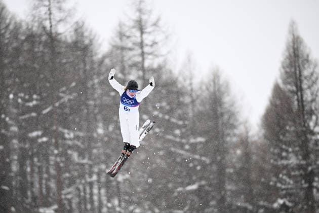 2026 WINTER Olympic Games, Olympische Spiele, Olympia, OS Abbey Willcox of Australia during the Mixed Team Aerials finals at the Livigno Aerials and Moguls Park on day 15 of the 2026 Milano Cortina Winter Olympic Games in Livigno, Italy, Saturday, February 21, 2026. ( NO ARCHIVING, EDITORIAL USE ONLY LIVIGNO SONDRIO ITALY  Copyright: xDANxHIMBRECHTSx 20260221139175561134