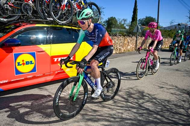 Volta Algarve 2026 Stage 4 LAGOS, PORTUGAL - FEBRUARY 21 : Staune-Mittet Johannes (NOR) of Decathlon CMA CGM Team in action during stage 4 of the 52th edition of Volta Algarve an UCI ProSeries 2.Pro cycling road race stage for Men Elite of 175.1 km with start in Albufeira and finish in Lagos on February 21, 2026 in Lagos, Portugal, 21 02 2026 ( Motordriver Guy De Vuyst - Lagos Portugal  Copyright: xNicoxVereeckenx