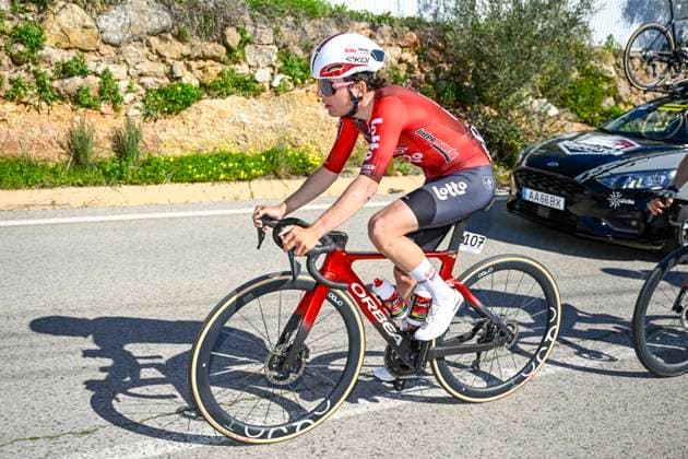 Volta Algarve 2026 Stage 4 LAGOS, PORTUGAL - FEBRUARY 21 : Widar Jarno (BEL) of Lotto Intermarche in action during stage 4 of the 52th edition of Volta Algarve an UCI ProSeries 2.Pro cycling road race stage for Men Elite of 175.1 km with start in Albufeira and finish in Lagos on February 21, 2026 in Lagos, Portugal, 21 02 2026 ( Motordriver Guy De Vuyst - Lagos Portugal  Copyright: xNicoxVereeckenx