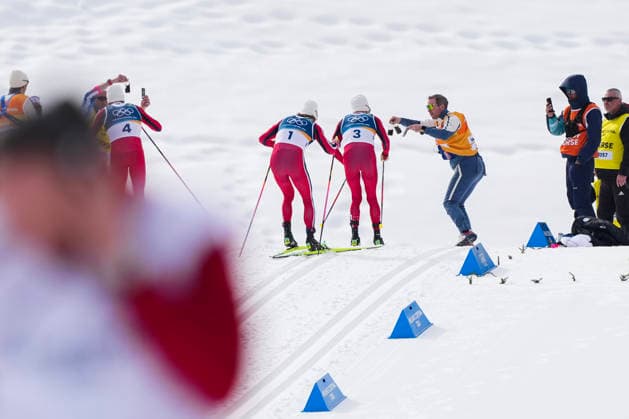 Winter Olympics in Milan Cortina 2026 Val di Fiemme, Italy 20260221. Martin Lowstrom Nyenget, Johannes Hosflot Klaebo and Emil Iversen from Norway during the cross-country skiing 50 km Classic men Tesero CC-Stadium during the Winter Olympics in Milano Cortina 2026. Photo: Lise Aserud NTB Val di Fiemme Italy EDITORIAL USE ONLY. RESTRICTED USE FOR BETTING COMPANIES Ref:_SPOaBk3I9pWBw0.jpg *** Winter Olympics in Milan Cortina 2026 Val di Fiemme, Italy 20260221 Martin Lowstrom Nyenget, Johannes Hosflot Klaebo and Emil Iversen from Norway during the cross country skiing 50 km Classic men Tesero CC Stadium during the Winter Olympics in Milano Cortina 2026 Photo Lise Aserud NTB Val di Fiemme Italy EDITORIAL USE ONLY RESTRICTED USE FOR BETTING COMPANIES  Copyright: xLisexAserudxx xNTBx