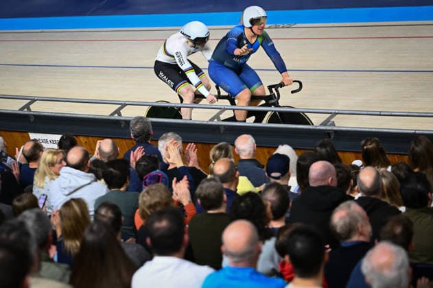 2026 British Cycling Lloyds National Track Championships Picture by Olly Hassell SWpix.com - 21 02 2026 - 2026 British Cycling Lloyds National Track Championships - National Cycling Centre, Manchester, England - Sprint - M Para B Qualifying - James Ball (Wales Racing Academy) Celebrates Setting The Fastest Time In Qualifying Copyright: x xSWpix.comx(t axPhotographyxHubxLtd)xOllyxHassell SWpix.comx SWP-3203-0546