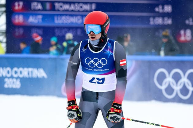 Livigno, Italien 21. Februar 2026: Ski Freestyle Ski Cross Männer - Olympia 2026 Im Bild: Nicolas Lussnig (AUT) Snow Park *** Livigno, Italy February 21, 2026 Ski Freestyle Ski Cross Men Olympia 2026 In the picture Nicolas Lussnig AUT Snow Park Copyright: xFotostandx xHettichx