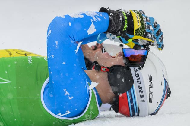 260221 Simone Deromedis of Italy celebrates after competing in men s freestyle skiing ski cross final during day 15 of the 2026 Winter Olympics on February 21, 2026 in Livigno. Photo: Vegard Grott BILDBYRAN kod VG VG0890 bbeng Olympic Games, Olympische Spiele, Olympia, OS olympics winter olympics os ol olympiska spel vinter-os olympiske leker milano cortina 2026 milan cortina 2026 milano cortina 2026 olympic games milano cortina 2026 winter olympic games milano cortina-os milano cortina-ol vinter-ol ski cross freestyle skiing skicross italien jubel *** 260221 Simone Deromedis of Italy celebrates after competing in men s freestyle skiing ski cross final during day 15 of the 2026 Winter Olympics on February 21, 2026 in Livigno Photo Vegard Grott BILDBYRAN kod VG VG0890 bbeng olympic games olympics winter olympics os ol olympiska spel vinter os olympiske leker milano cortina 2026 milan cortina 2026 milano cortina 2026 olympic games milano cortina 2026 winter olympic games milano cortina os milano cortina ol vinter ol ski cross freestyle skiing skicross italien jubel  Copyright: VEGARDxGRoTT BB260221VG050