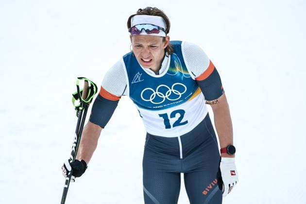 ITALY, TESERO - FEBRUARY 21, 2026: AIN athlete Savelii Korostelev from Russia after competing in the men s nross-nountry skiing 50km mass start classic event during the 2026 Winter Olympic Games, Olympische Spiele, Olympia, OS at the Cross-Country and Biathlon Centre Fabio Canal. Mikhail Tereshchenko TASS  89033224